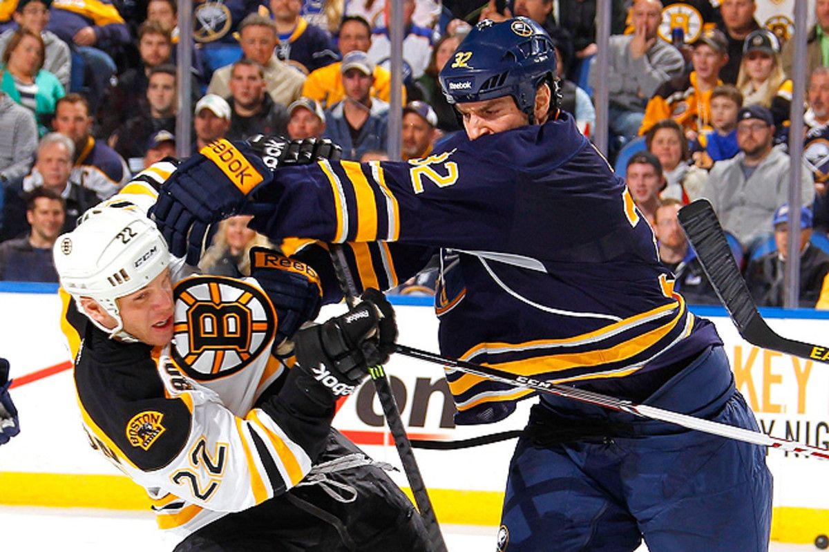Sabres' John Scott is expected to be punished after blindsiding Bruins' Loui Eriksson (not pictured).
