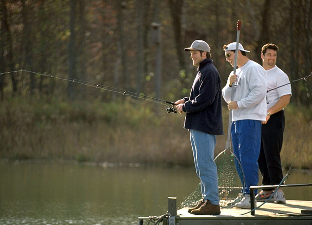 Brett Favre, Mark Chmura and Frank Winters