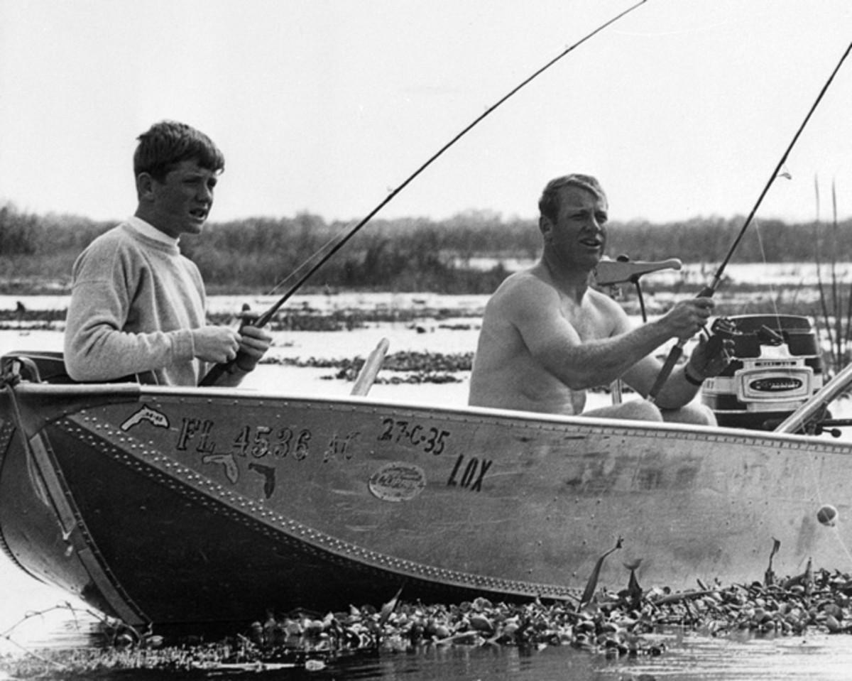 Mickey Mantle and Mickey Mantle Jr.