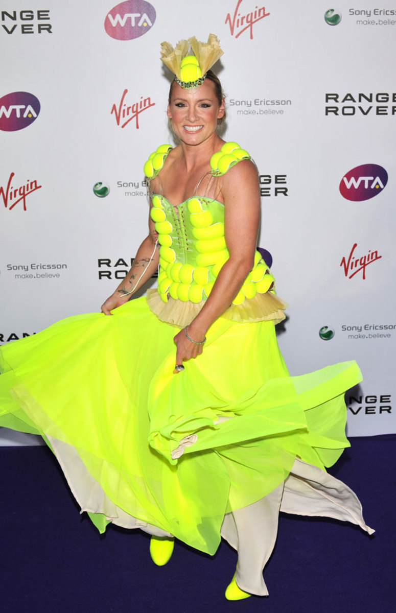 Tennis-inspired gown