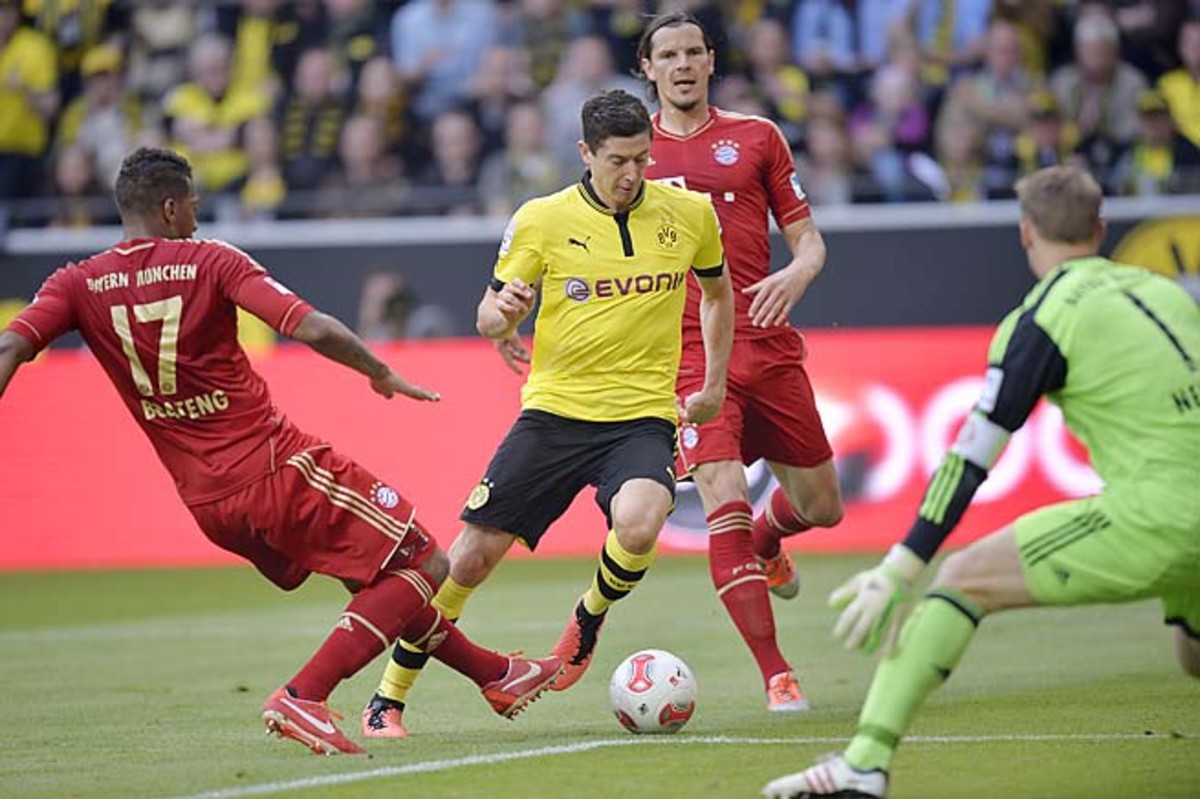 Robert Lewandowski had 24 goals in Bundesliga play this season, second in the league.