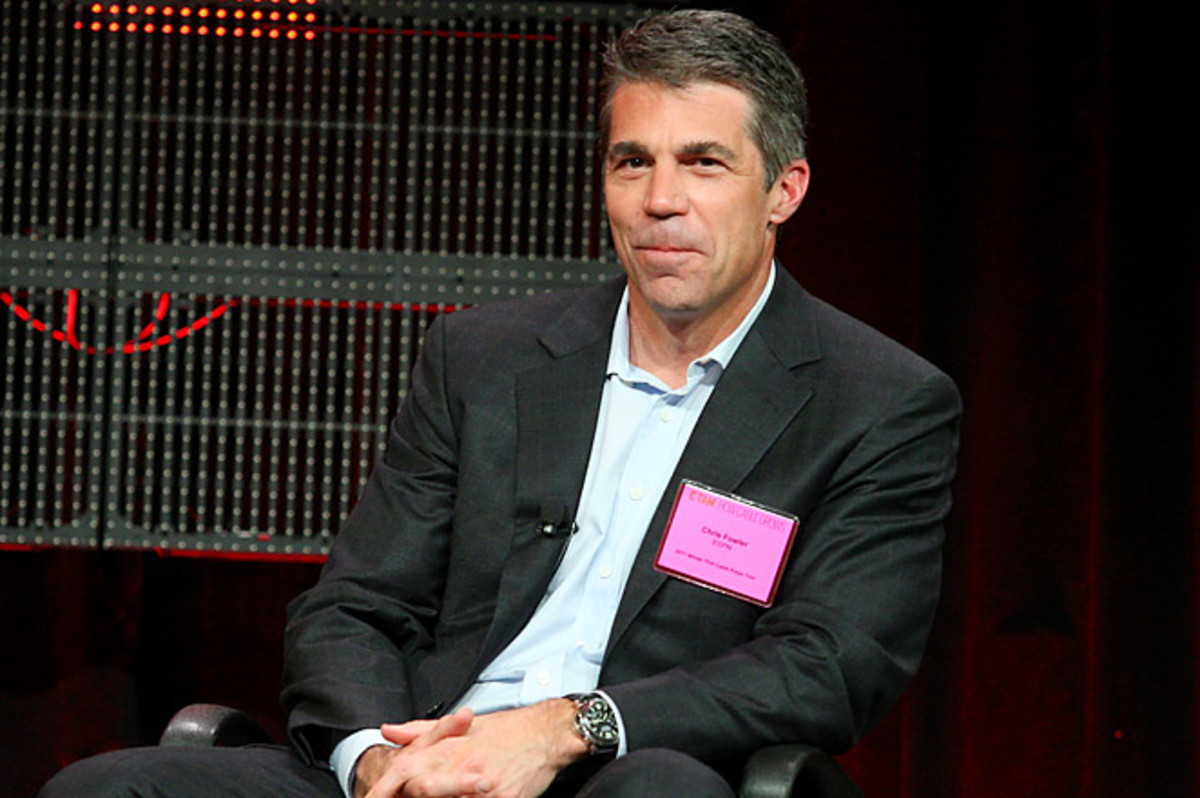 Broadcaster Chris Fowler has hosted ESPN's famous College GameDay since 1990. 