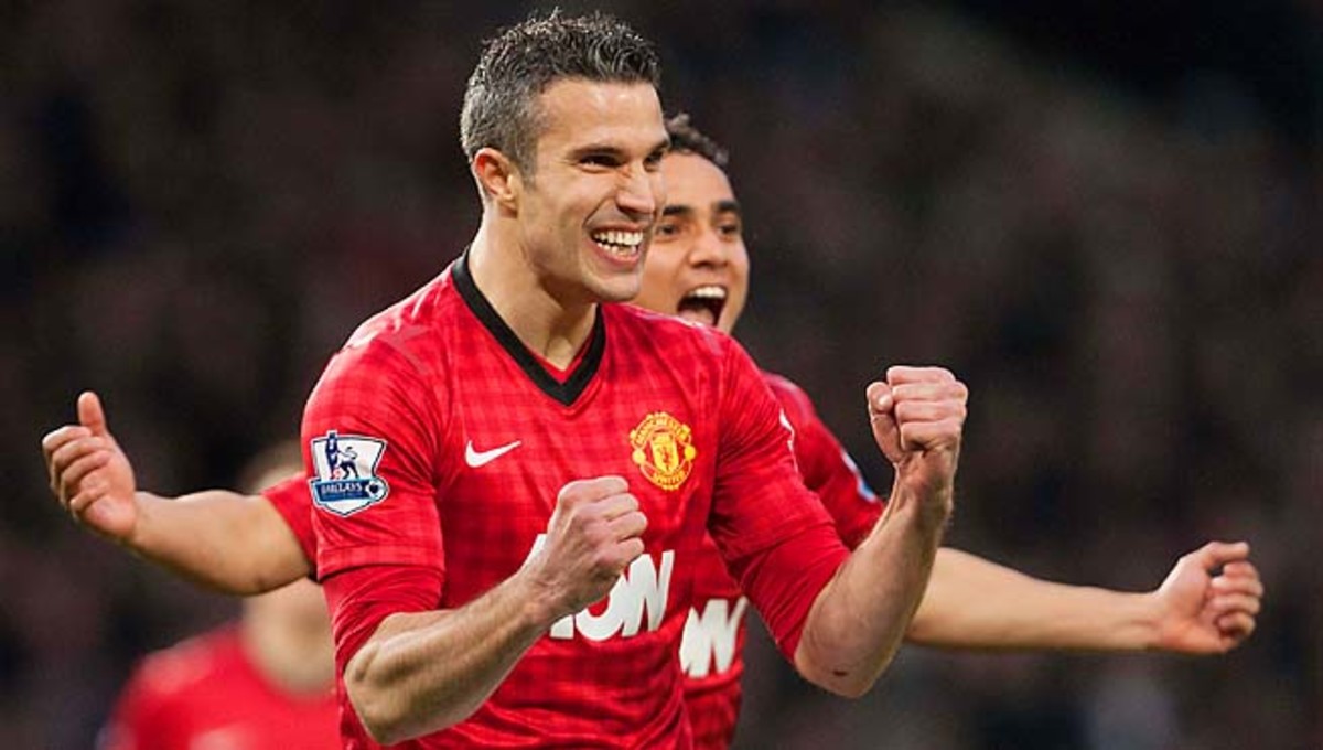 Robin van Persie leads the English Premier League with 24 goals this season.