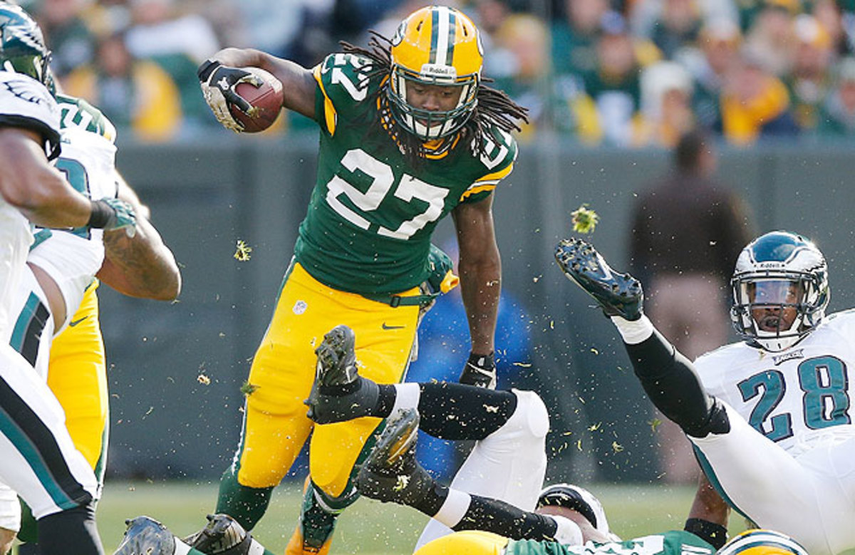 Packers running back Eddie Lacy leads all rookies with 669 yards on the ground.