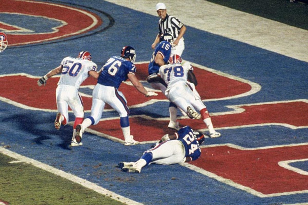Bruce Smith and Jeff Hostetler
