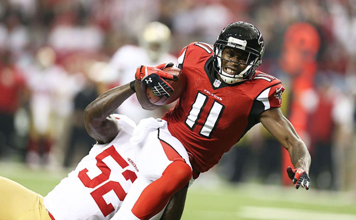 Julio Jones had five games of at least 100 yards receiving over the 2012 regular season and playoffs.