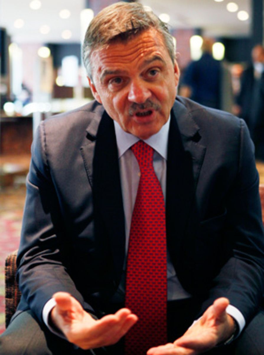 IIHF président Rene Fasel called out the NHL just days before a scheduled meeting on its participation in the 2014 Olympics. (Koji Sasahara/AP)