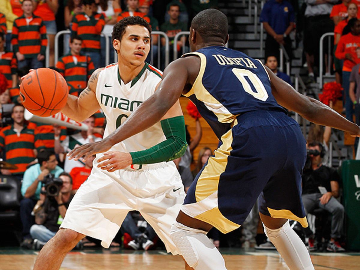 Miami gave up a double-digit half-time lead to lose 71-69 to Georgia Tech. (Joel Auerbach/Getty Images)