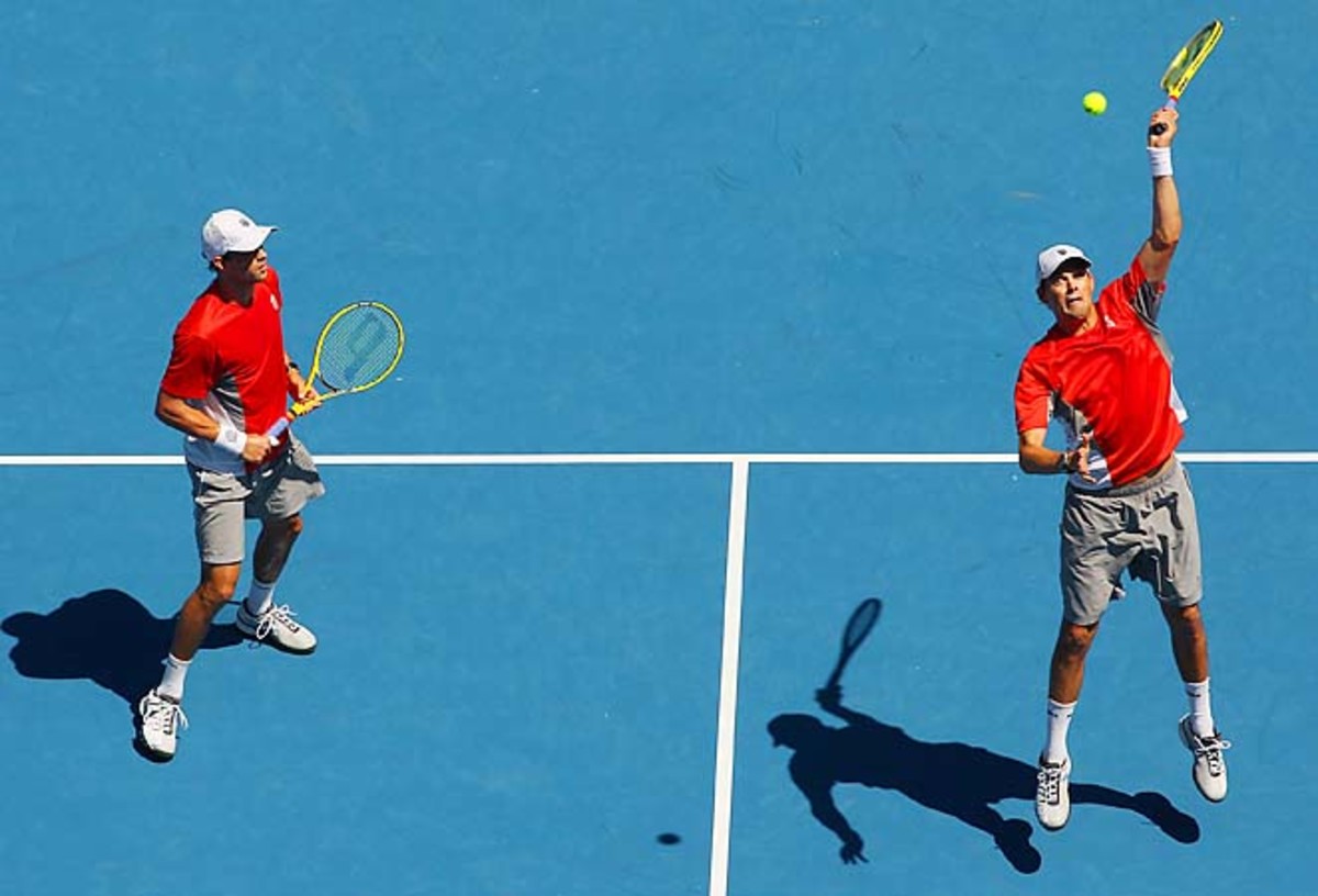 Bob and Mike Bryan have won five Australian Open doubles crowns among 12 Grand Slams overall.