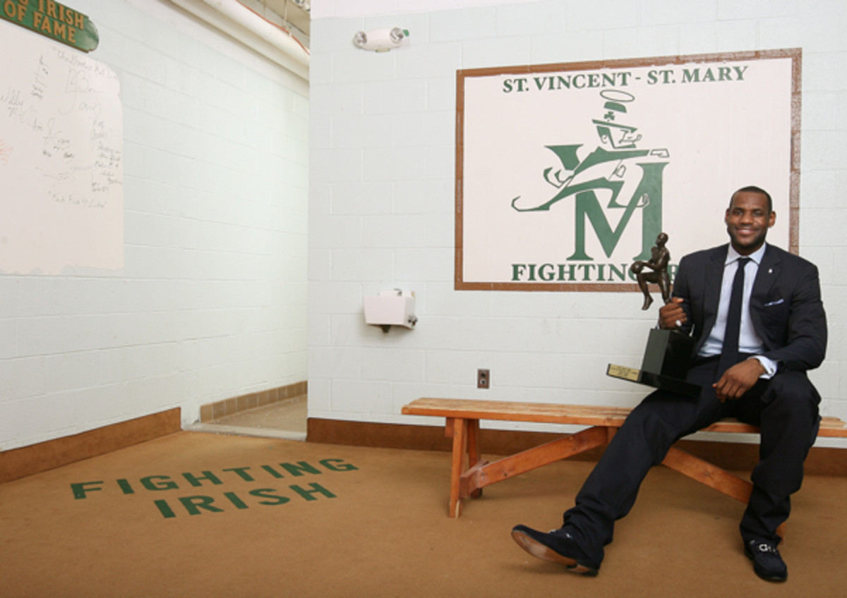 LeBron James has donated $1 million to St-Vince-St. Mary High School. (Nathaniel S. Butler/Getty Images) 