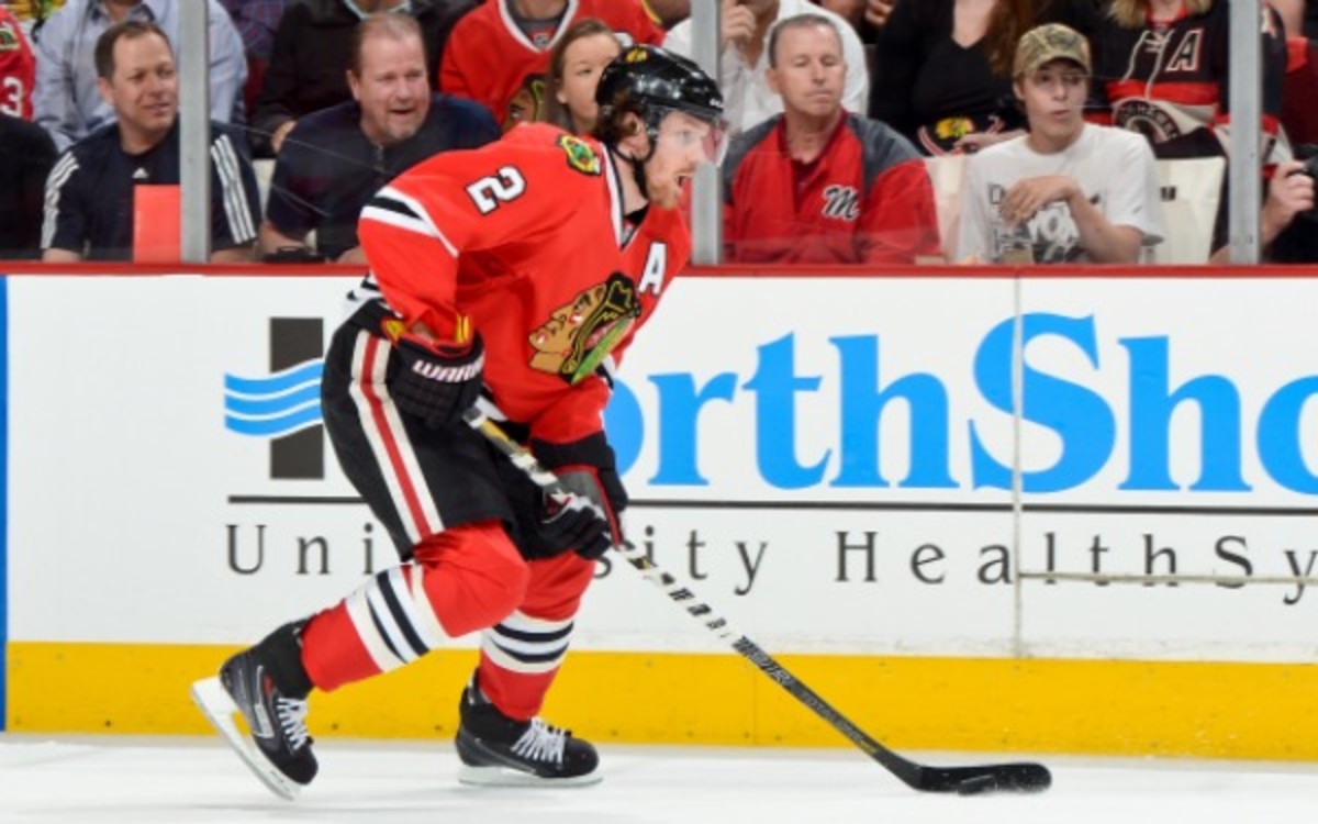 The NHL suspended Hawks forward Duncan Keith for a high-stick violation against the Kings. (Bill Smith/NHL/Getty Images)