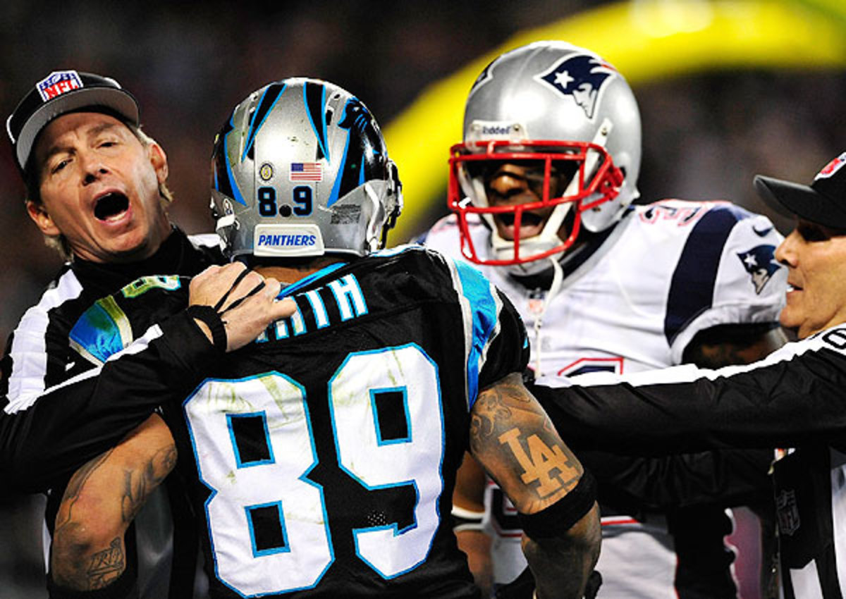 Steve Smith had choice words for Aqib Talib following the Panthers' win over the Patriots.