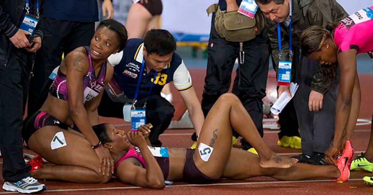 Carmelita Jeter hasn't run since suffering an injury in a May 18 race in Shanghai.