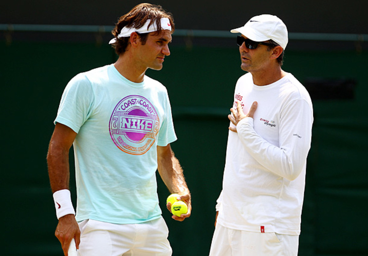 Roger Federer and Paul Annacone