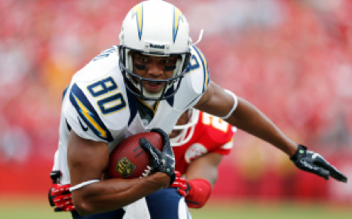 Chargers wide receiver Malcom Floyd could be out until Week 2 vs. the Eagles. (Joe Robbins/Getty Images)