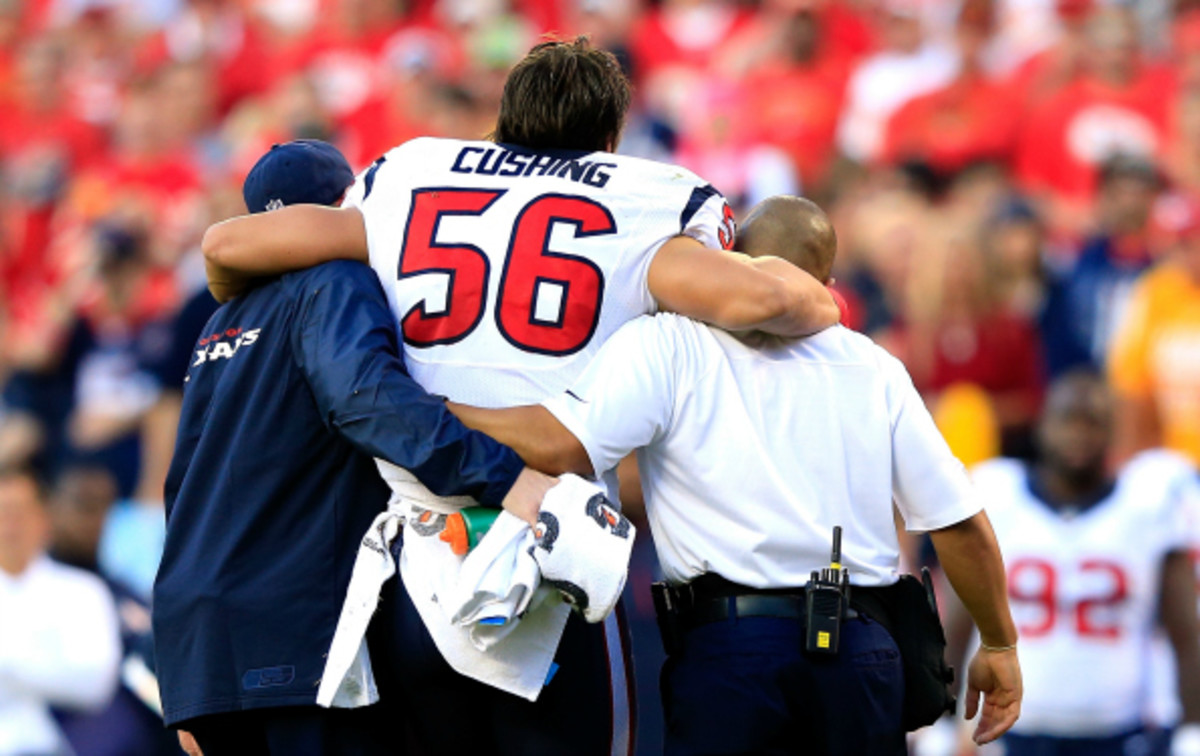 A torn LCL and broken fibula will keep Brian Cushing on the sideline for three months.