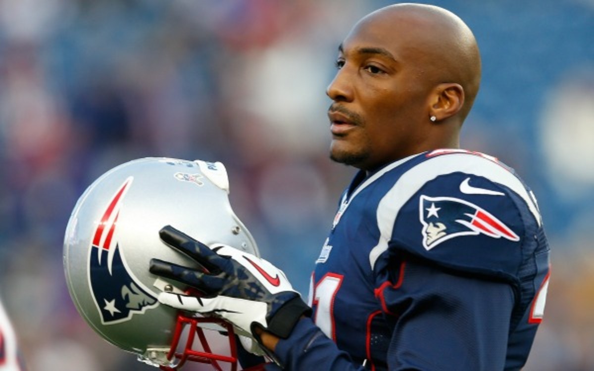 Aqib Talib won't be able to help New England stop Mike Wallace this week. (Jim Rogash/Getty Images)