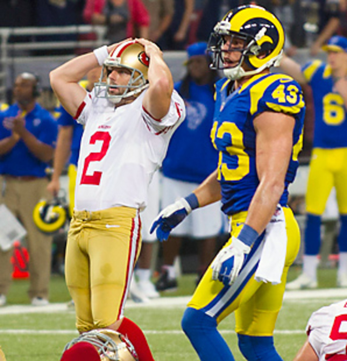 David Akers has struggled this season while making only 29-of-42 field-goal attempts.