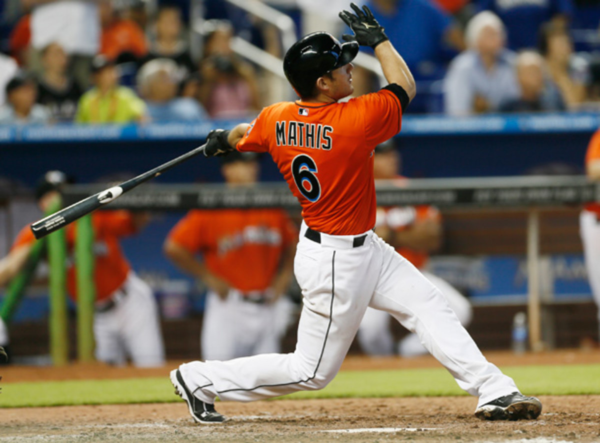 Jeff Mathis is having a typically quiet offensive season, but he gave the Marlins a big hit on Sunday. [AP]