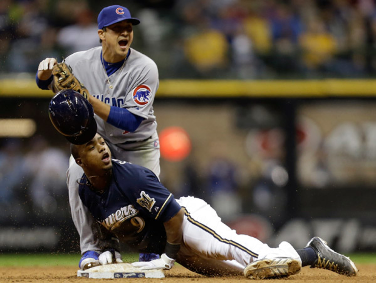 Jean Segura stole second and was then caught stealing second in the same game Friday against Chicago. (Mike McGinnis/Getty Images)