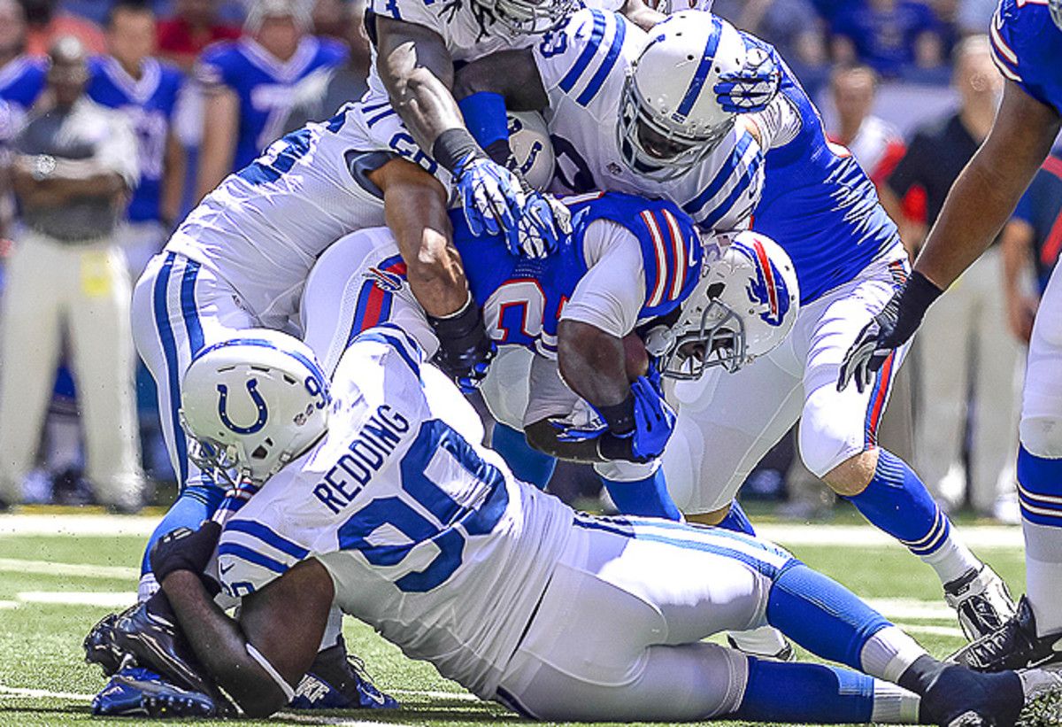 C.J. Spiller hasn't been performing like a first-round draft pick, and is now hampered by a quad injury.