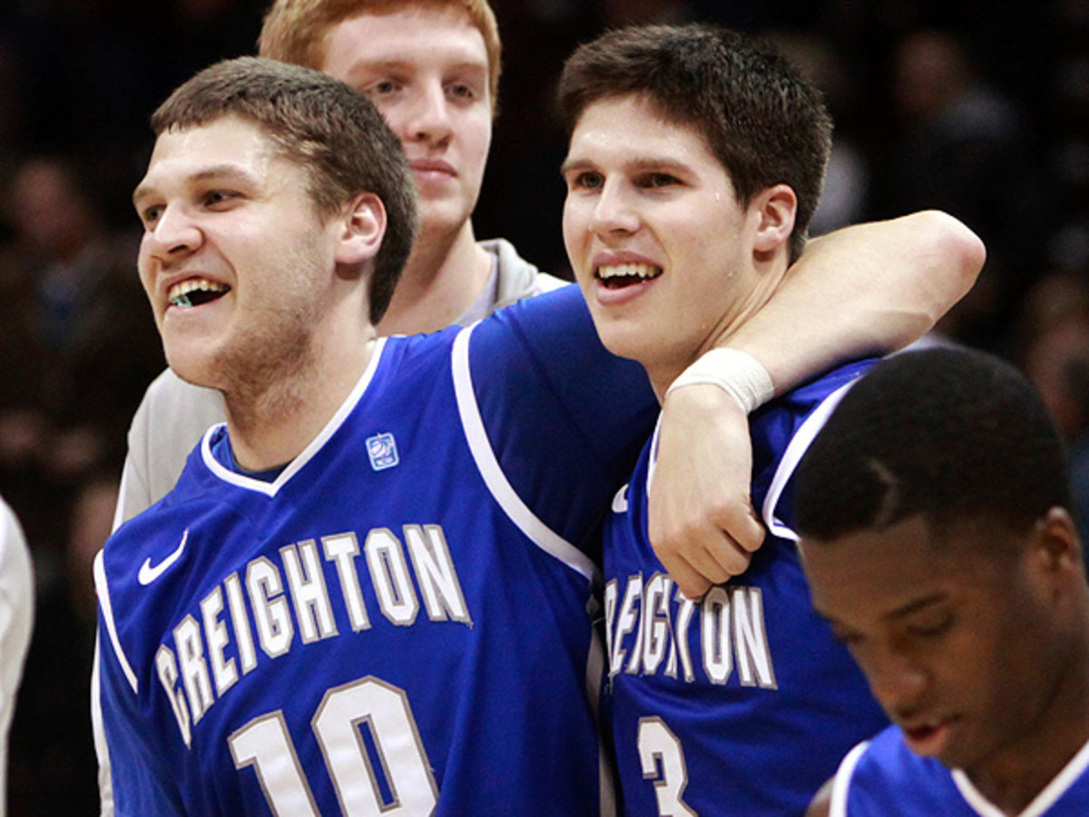 Grant Gibbs (left) was given a sixth year of eligibility and will join Doug McDermott back on Creighton's roster this season. (Mark Schiefelbein/AP)