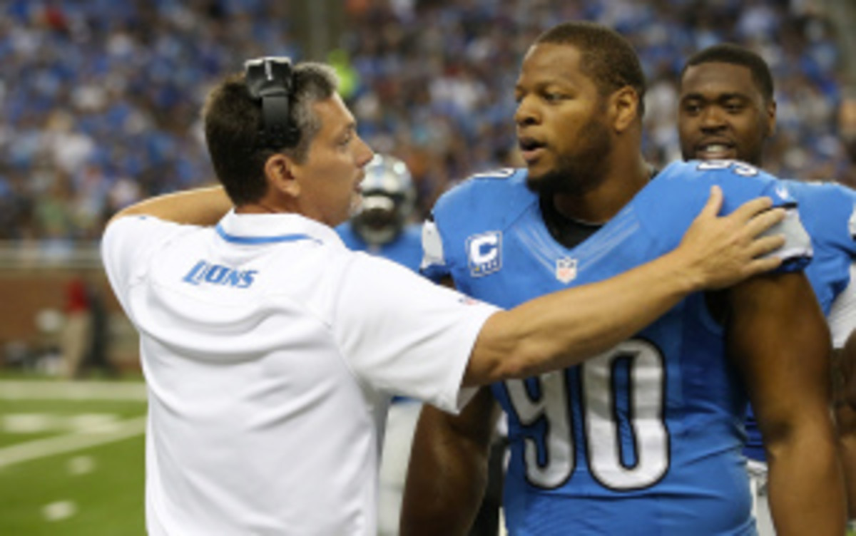 Lions defensive tackle Ndamukong Suh will appeal the $100K fine he received from the NFL this week. (Leon Halip/Getty Images)