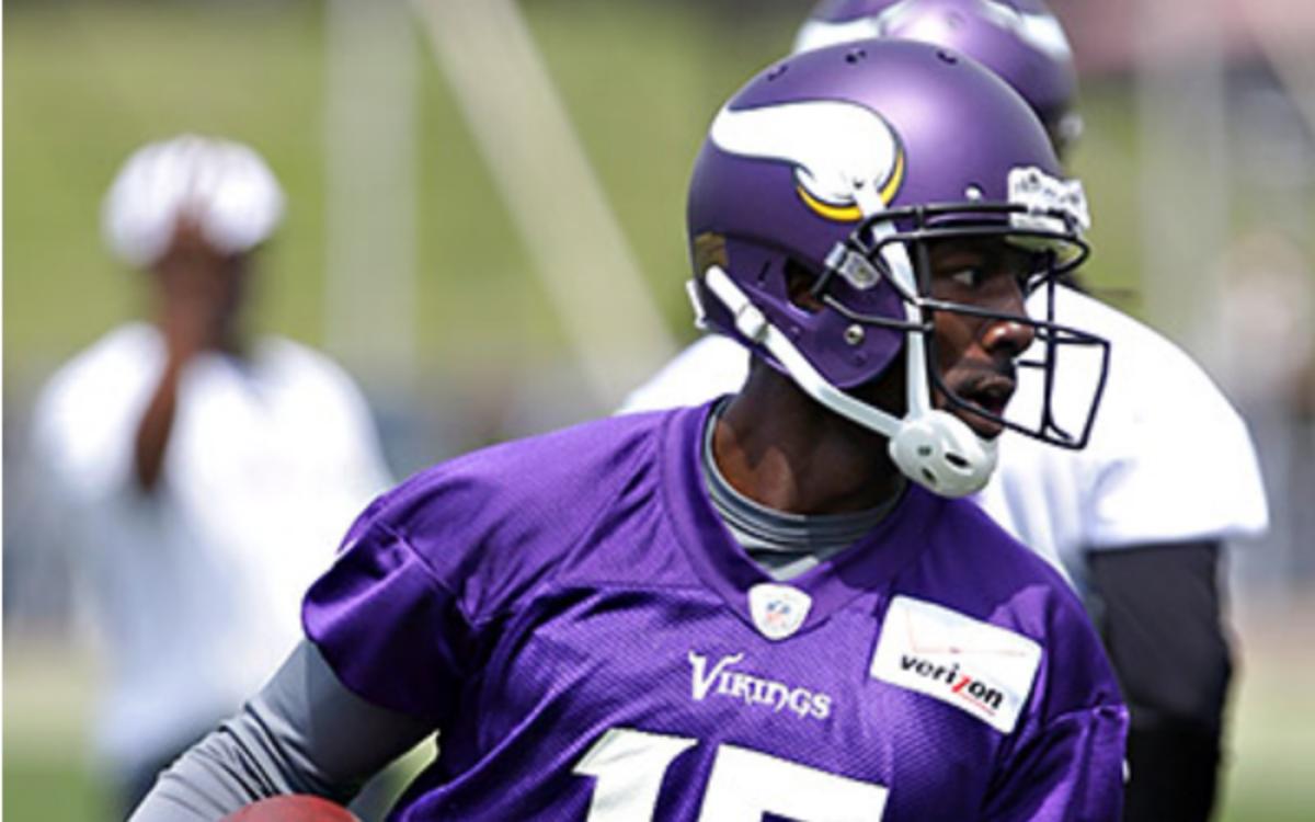 Vikings wideout Greg Jennings continued his verbal sparring with his former team the Packers. (AP Photo)