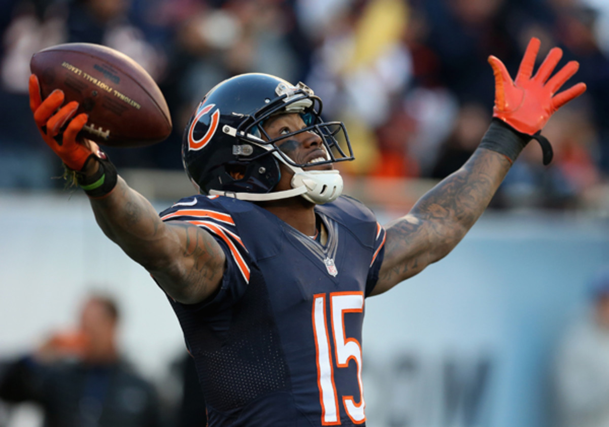 Brandon Marshall has been a nightmare for defenses as a slot receiver this season. (Jonathan Daniel/Getty Images)