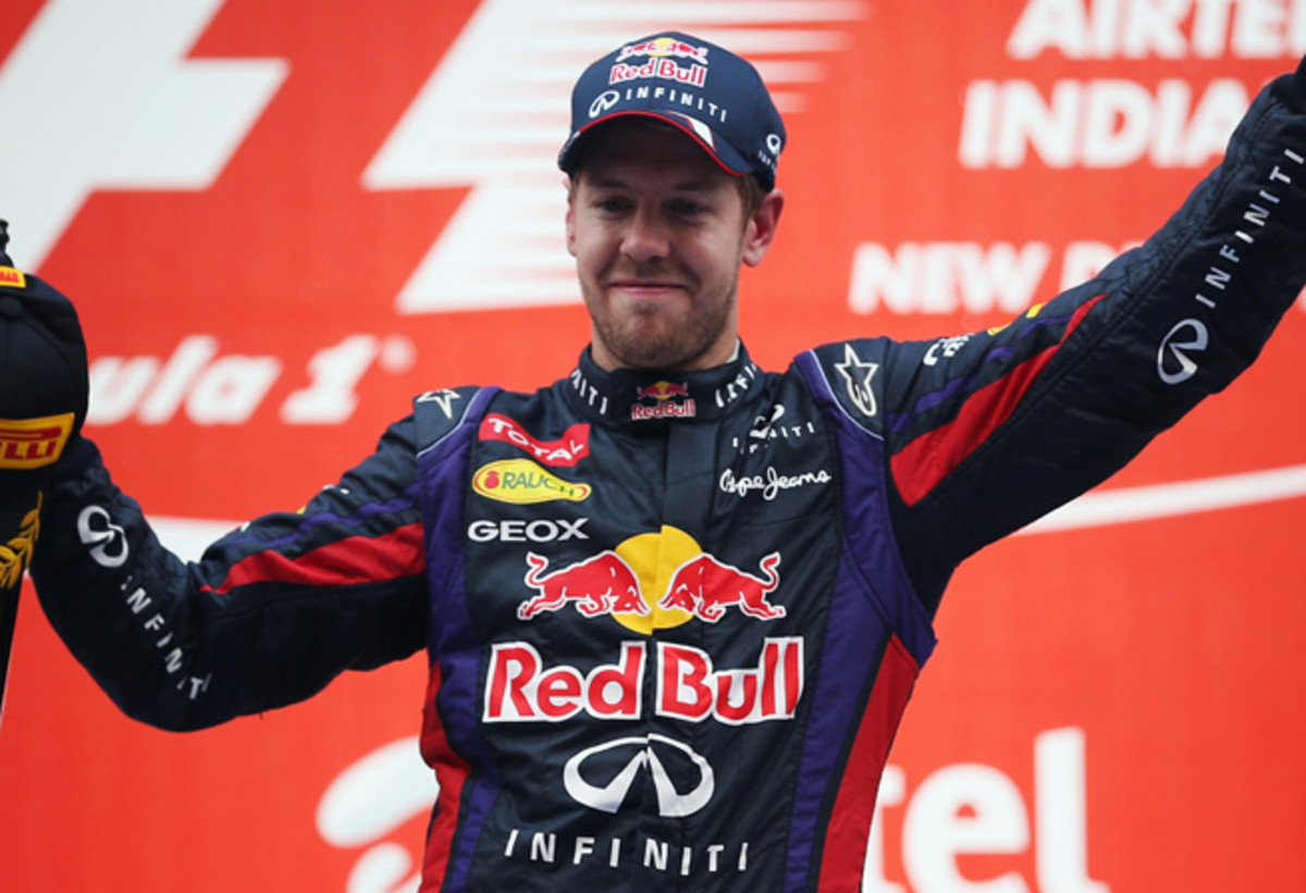 Sebastian Vettel becomes only the third driver ever to win four straight Formula One championships.