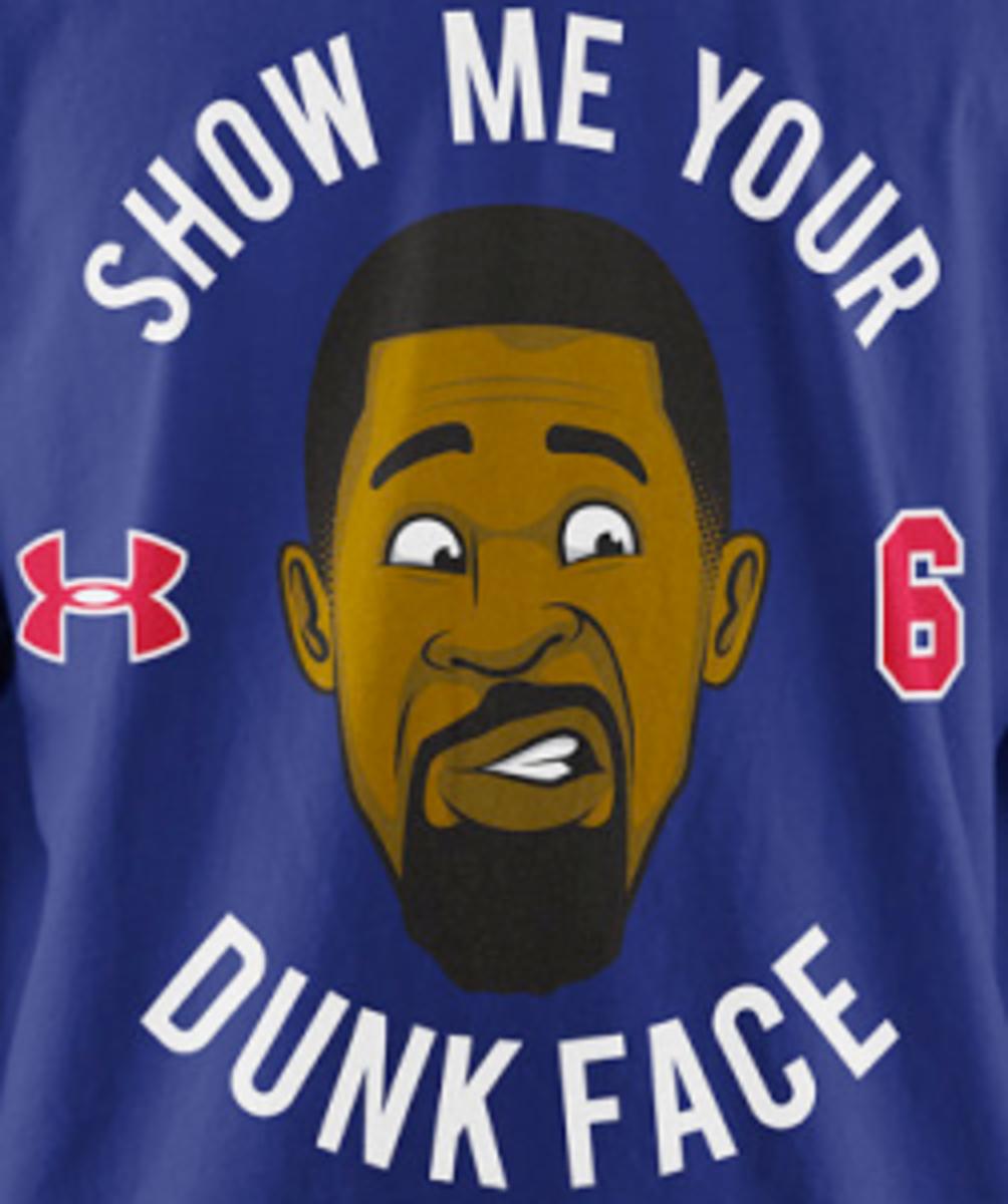 Under Armour is selling a DeAndre Jordan "dunk face" t-shirt. (UnderArmour.com)