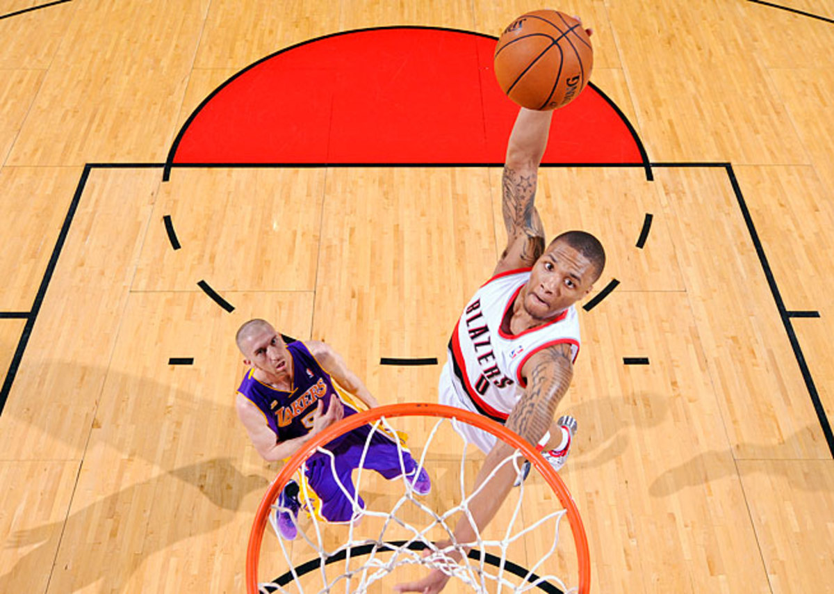 Damian Lillard led the NBA in minutes played last season, when he won the Rookie of the Year award.