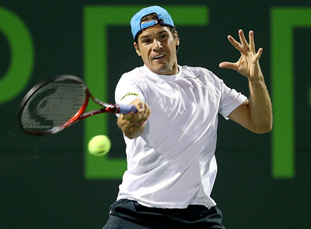 Tommy Haas took advantage of cold temperatures and a renewed confidence to defeat Novak Djokovic in straight sets. (Matthew Stockman/Getty Images)