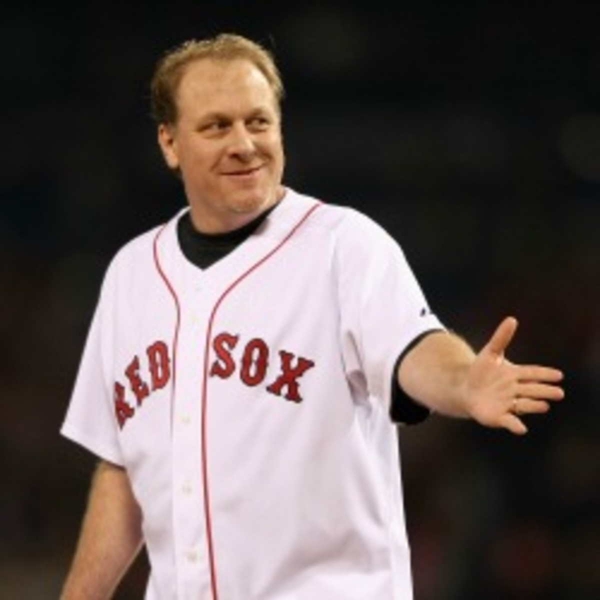 Former Red Sox pitcher Curt Schilling accused medical staffer Mike Reinold of suggesting PEDs as an option to recover from a shoulder injury in 2008. (Elsa/Getty Images)
