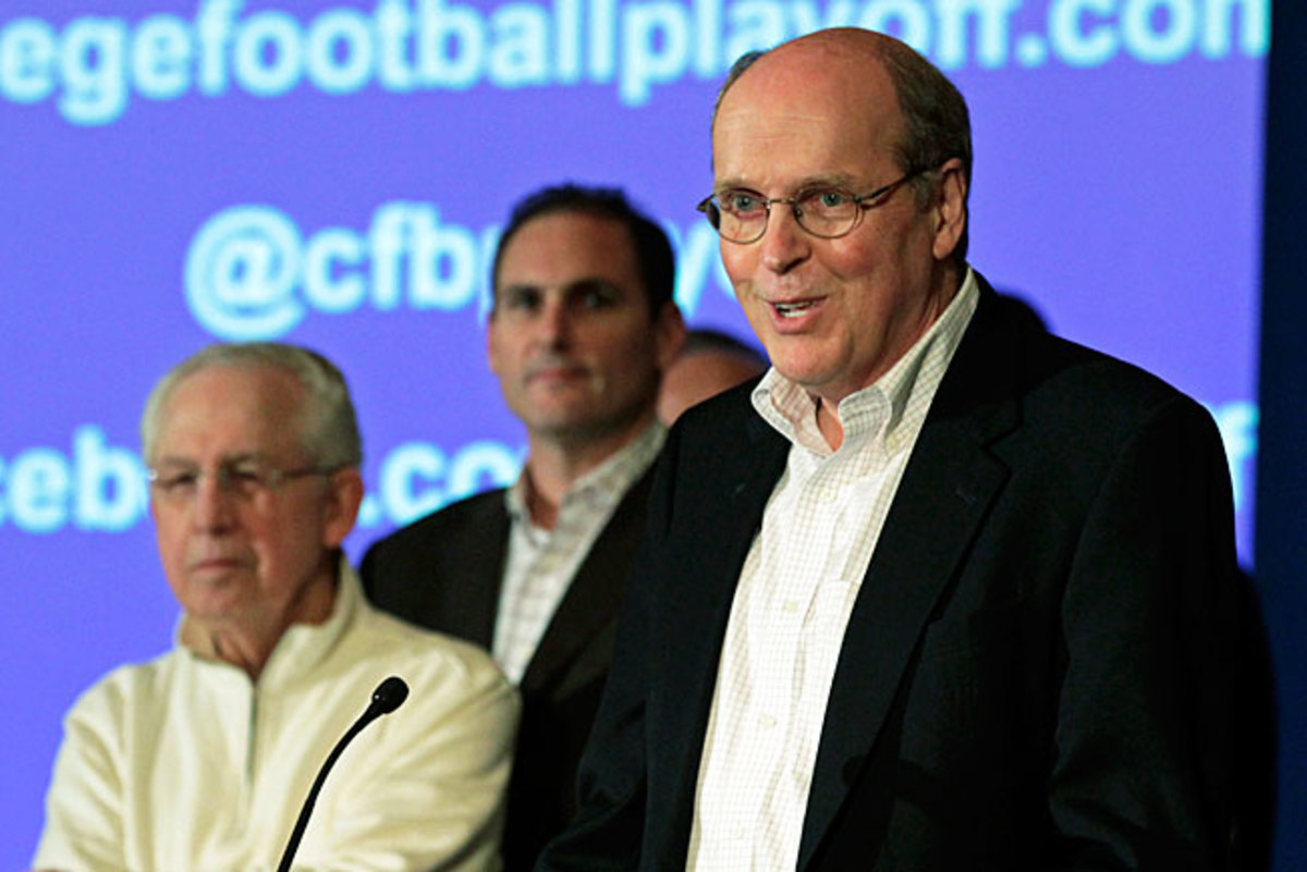 Bill Hancock told reporters it's unlikely the selection committee will use the 2013 season for a trial run.