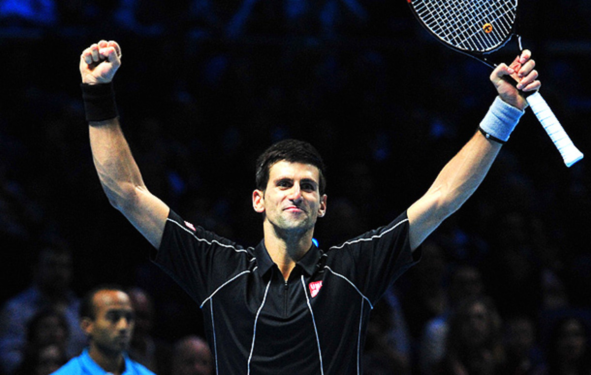 Novak Djokovic served up six aces in his victory over Rafael Nadal. (Glyk Kirk/AFP/Getty Images)