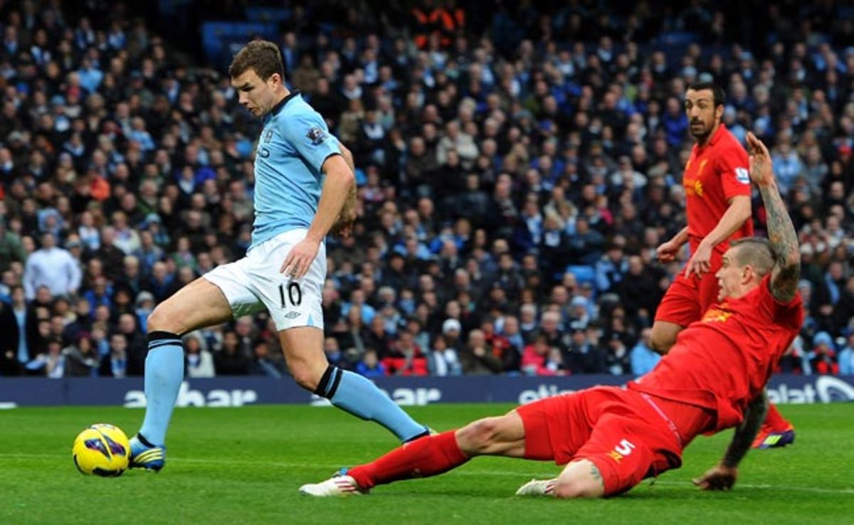 Despite just 16 starts, Edin Dzeko scored 14 goals during Manchester City's 2012/13 campaign.