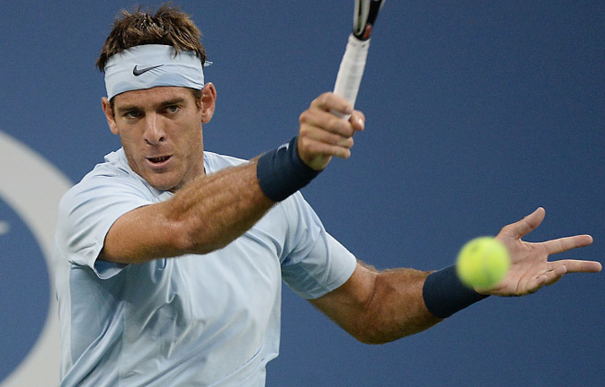 No. 6 seed Juan Martin del Potro squandered a one set lead in losing to Lleyton Hewitt at the U.S. Open.