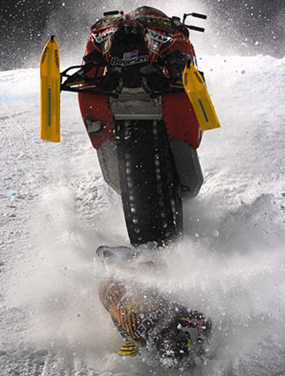 Caleb Moore walked off the course after crashing, but later developed internal bleeding.