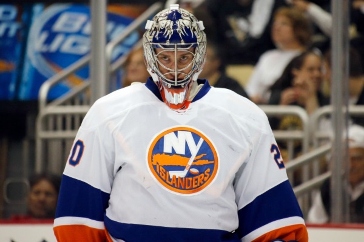 Evgeni Nabokov is coming off a poor performance in the 2013 playoffs. (Justin K. Aller/Getty Images)