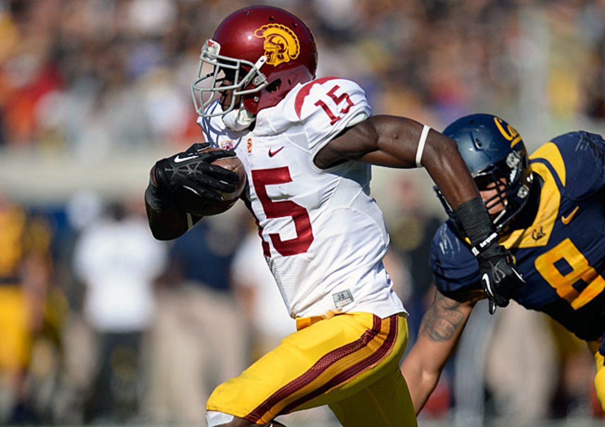 Nelson Agholor (15) and USC have won three games in a row entering this week's clash with Stanford.