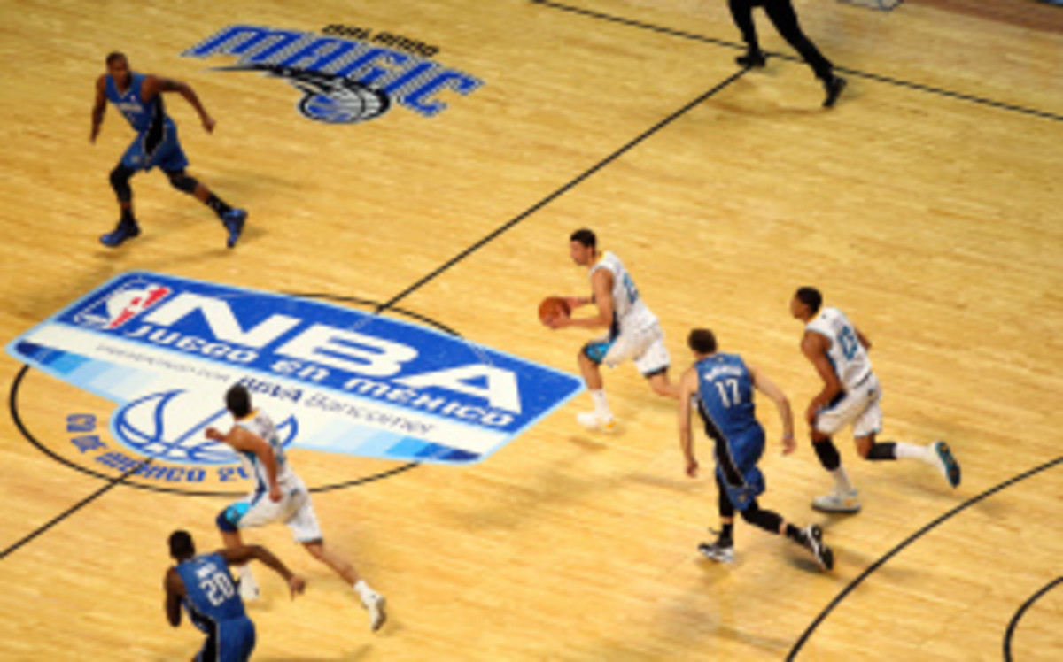 The Magic and Hornets played a preseason game in Mexico last October, and the Spurs and Timberwolves will return for a regular season game in December as part of the NBA's Global Games schedule. (Layne Murdoch/Getty Images)