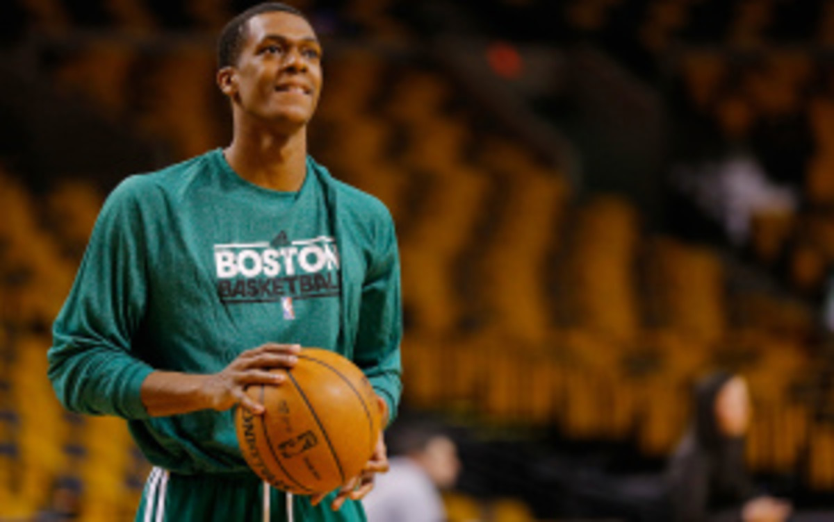News of Rajon Rondo's possible departure for Sacramento comes days after he was cleared for full-contact practice. (Jared Wickerham/Getty Images)