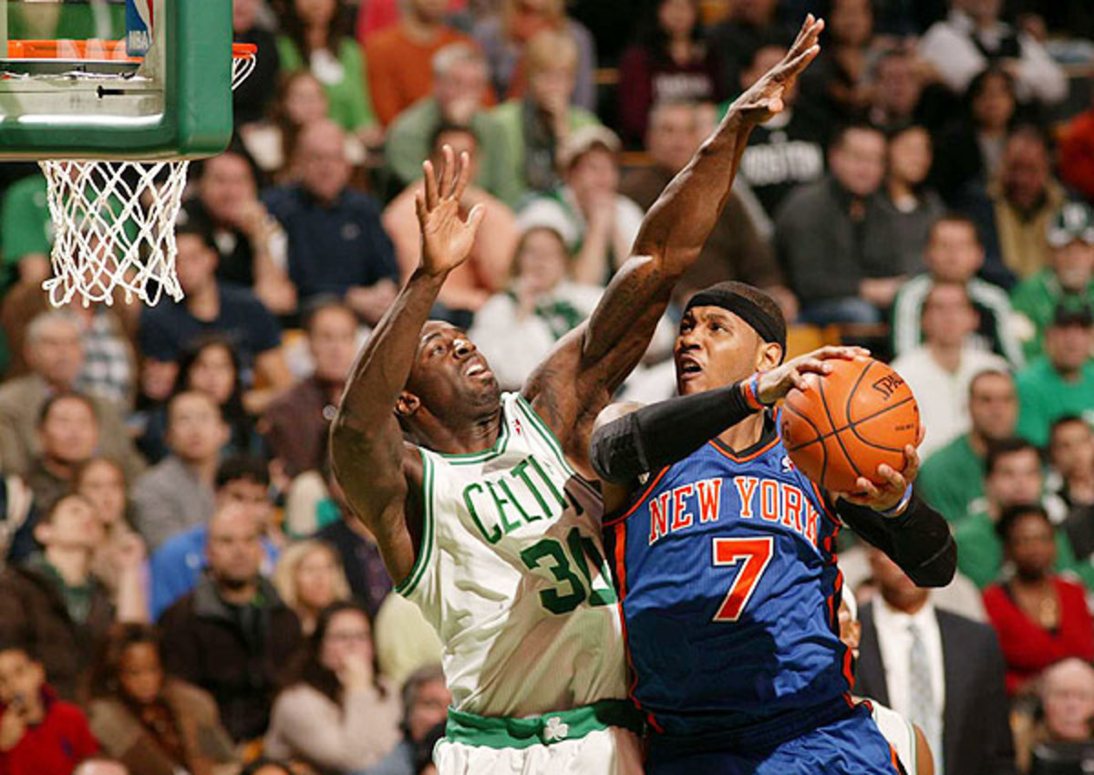 Carmelo Anthony and the New York Knicks will face the Boston Celtics in the first round of the NBA playoffs 2013