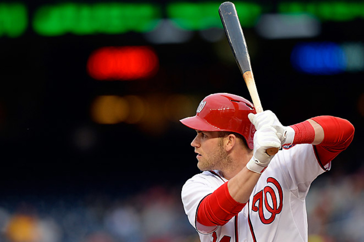 Bryce Harper had missed 25 straight games for the struggling Nationals going into Monday night. 