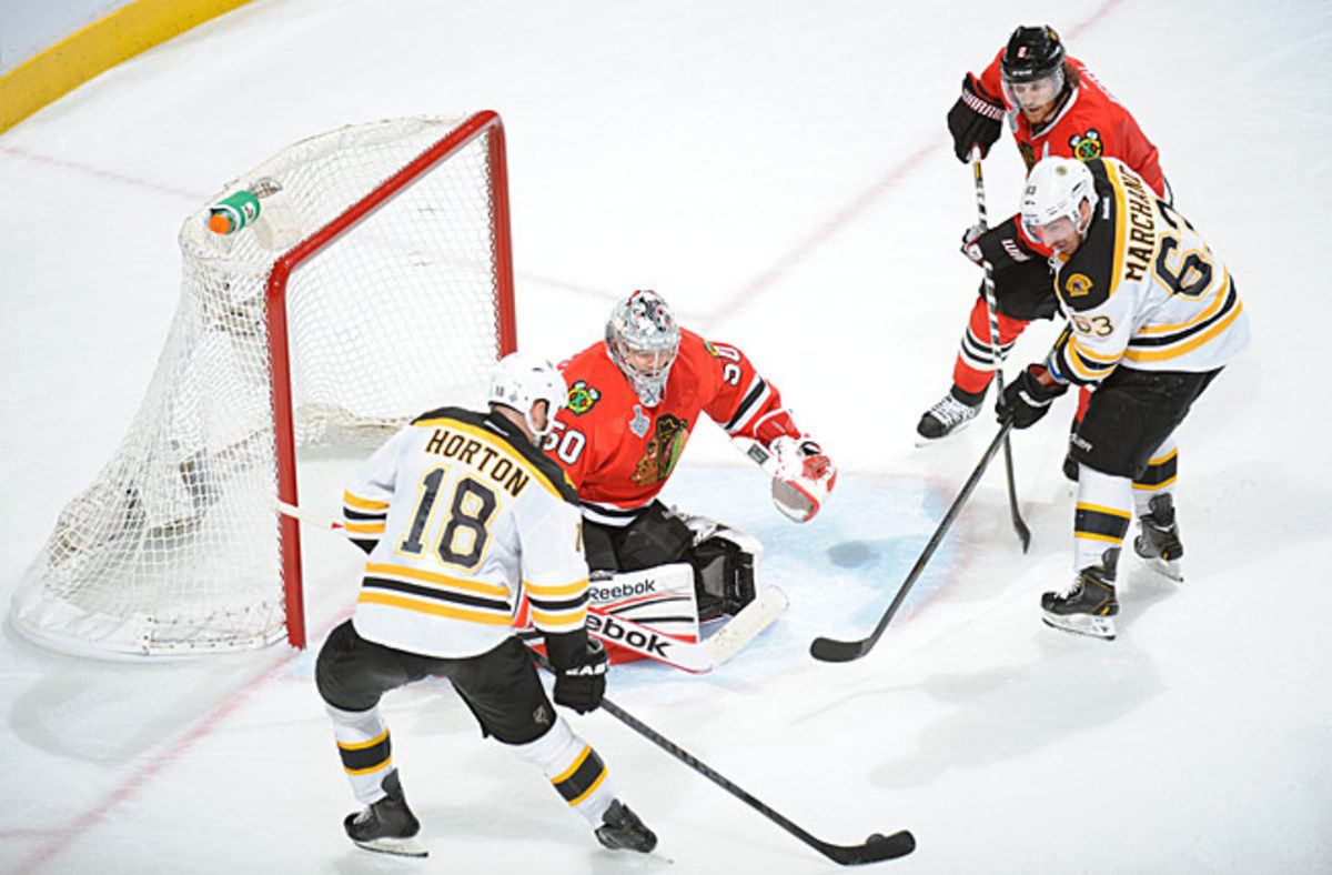 The injury status of Nathan Horton (day-to-day) will have a major effect on the Bruins' offense.