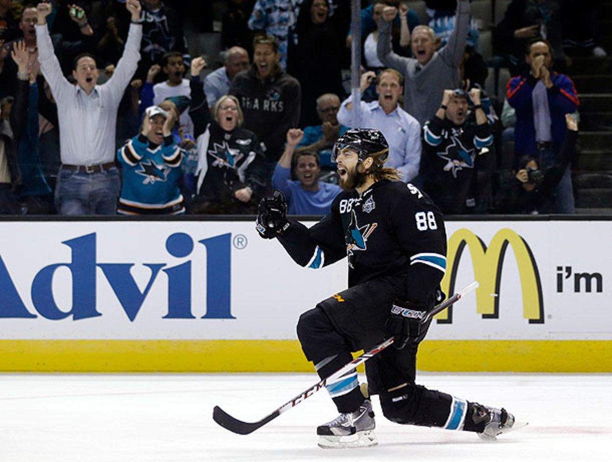 Brent Burns after scoring.