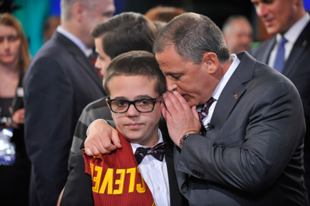 Nick Gilbert (left) won the NBA draft lottery for the second time in three years. (David Dow/Getty Images)