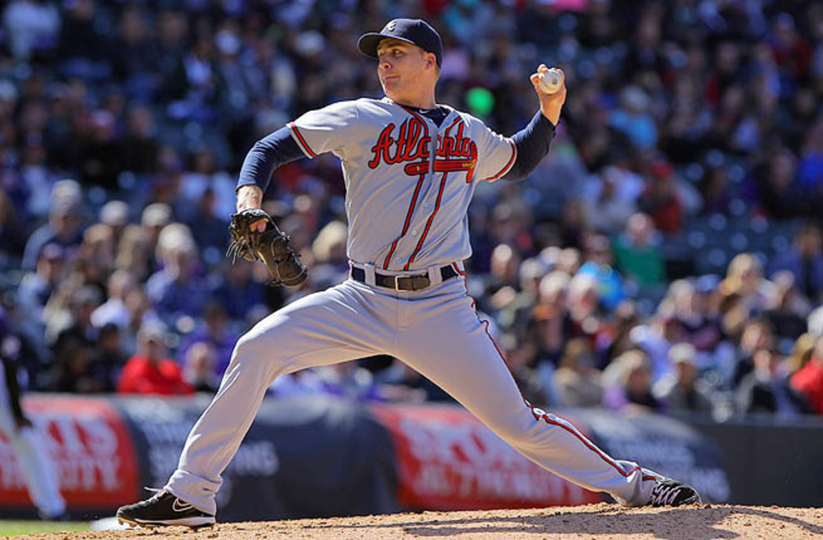 Lefty Eric O'Flaherty, in his fifth season with the Atlanta Braves, is 3-0 with a 2.50 ERA in 19 games.