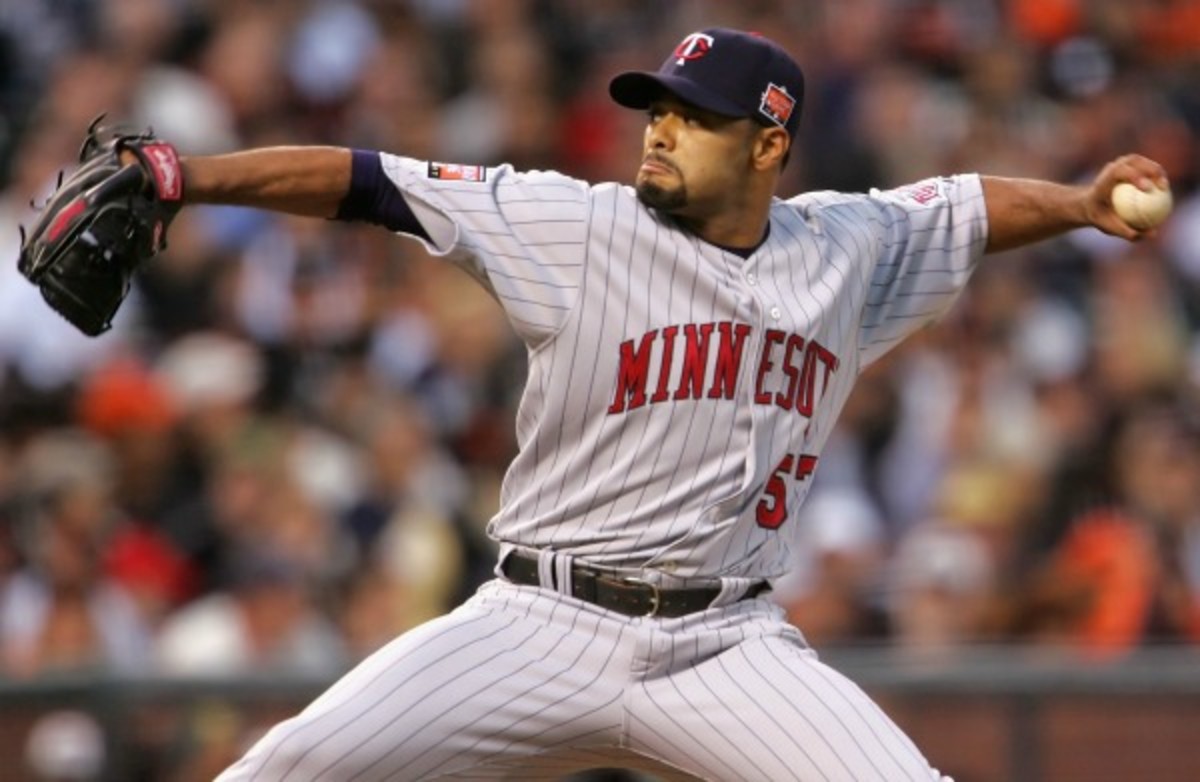 Johan Santana won two Cy Young Awards as a Twin. (Jeff Gross/Getty Images)